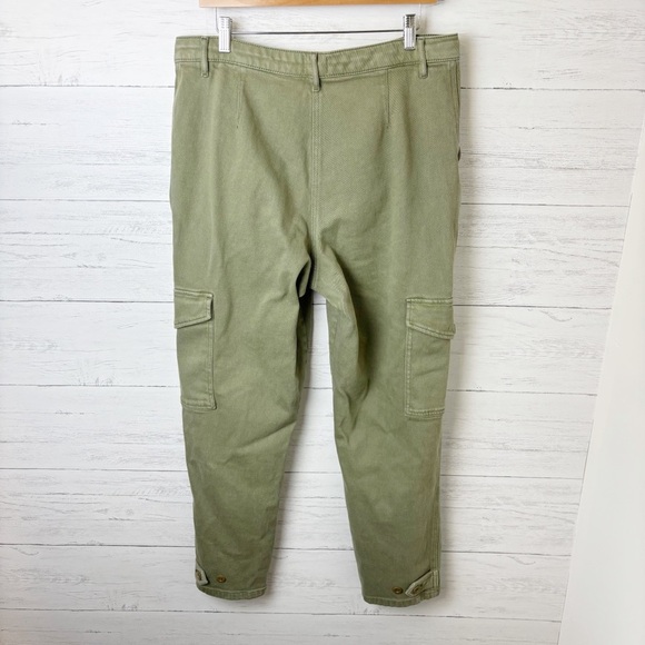 Aritzia Wilfred Free Modern Cargo Pants Storm Green 16 - Cotton Stretch Khaki - Picture 7 of 12